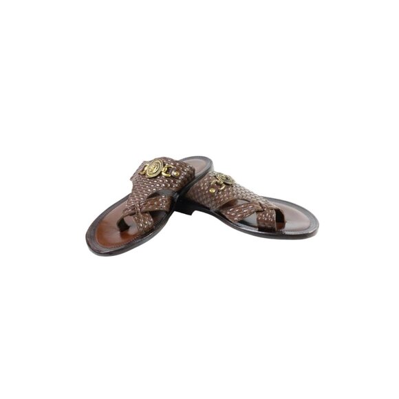 Dylan Italian Leather Brown Mens Sandals Shoes main image 7